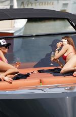 PATRICIA GLORIA CONTRERAS and DANIELA DE JESUS in Bikinis at a Boat in Miami 04/04/2022
