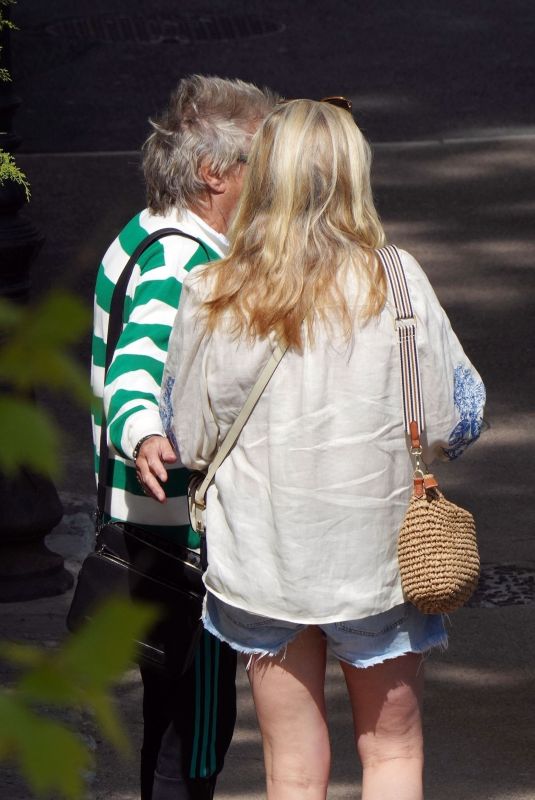 PENNY LANCASTER and Rod Stewart at Easter Holidays in South of France 04/18/2022
