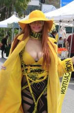 PHOEBE PRICE Out with Her Dog in Los Angeles 04/03/2022