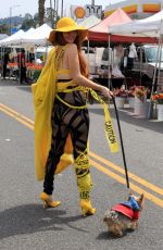 PHOEBE PRICE Out with Her Dog in Los Angeles 04/03/2022