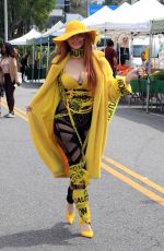PHOEBE PRICE Out with Her Dog in Los Angeles 04/03/2022