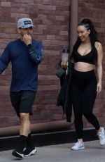 Pregnant BRE TIESI Leaves Phlexx Lab Private Training Gym in Los Angeles 04/06/2022