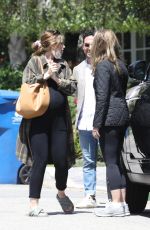 Pregnant KATHERINE SCHWARZENEGGER Out with Her Mother MARIA, Sister CHRISTINA and Brother Patrick 04/06/2022