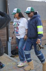 Pregnant RIHANNA and ASAP Rocky at Craig
