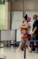 Pregnant RIHANNA at Airport in Barbados 04/16/2022