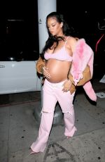 Pregnant RIHANNA Out for Dinner at Nice Guy in West Hollywood 04/11/2022