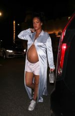 Pregnant RIHANNA Out for Dinner in Los Angeles 04/09/2022