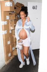 Pregnant RIHANNA Out for Dinner in Los Angeles 04/09/2022