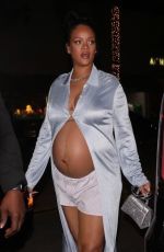 Pregnant RIHANNA Out for Dinner in Los Angeles 04/09/2022