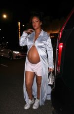Pregnant RIHANNA Out for Dinner in Los Angeles 04/09/2022