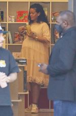 Pregnant RIHANNA Shopping at Paper Source in Santa Monica 04/04/2022
