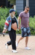 Pregnant SHARNA BURGESS and Brian Austin Green Out in Malibu 04/26/2022