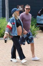 Pregnant SHARNA BURGESS and Brian Austin Green Out in Malibu 04/26/2022