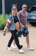 Pregnant SHARNA BURGESS and Brian Austin Green Out in Malibu 04/26/2022