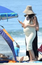 Pregnant SHAY MITCHEL Out at Hermosa Beach in Los Angeles 04/08/2022