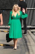 REBEL WILSON Arrives at Jimmy Kimmel in Los Angeles 04/26/2022