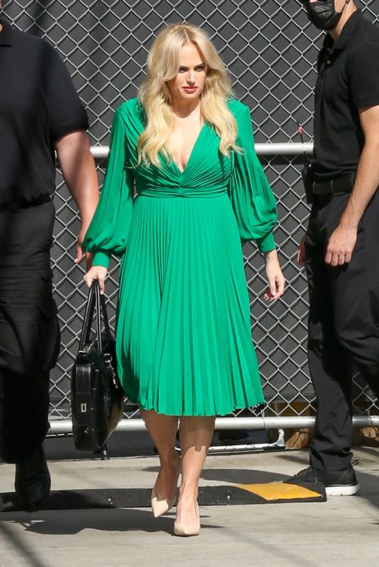 REBEL WILSON Arrives at Jimmy Kimmel in Los Angeles 04/26/2022