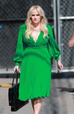 REBEL WILSON in a Green Dress and Heels Arrives at El Capitan Entertainment Centre in Hollywood 04/25/2022