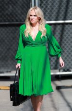 REBEL WILSON in a Green Dress and Heels Arrives at El Capitan Entertainment Centre in Hollywood 04/25/2022