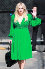 REBEL WILSON in a Green Dress and Heels Arrives at El Capitan Entertainment Centre in Hollywood 04/25/2022