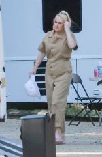 REBEL WILSON on the Set of Her Latest Project at  Studio City Park in Los Angeles 04/09/2022
