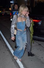 SABRINA CARPENTER in a Double Denim at Craig