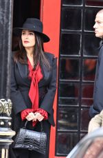 SALMA HAYEK and Channing Tatum on the Set of Magic Mike 3 in London 04/26/2022