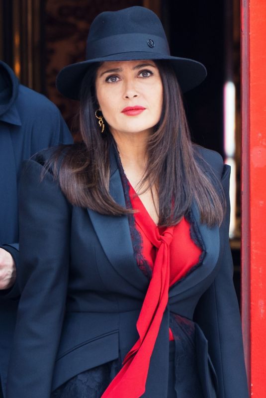 SALMA HAYEK on the Set for Magic Mike 3 in London 04/26/2022