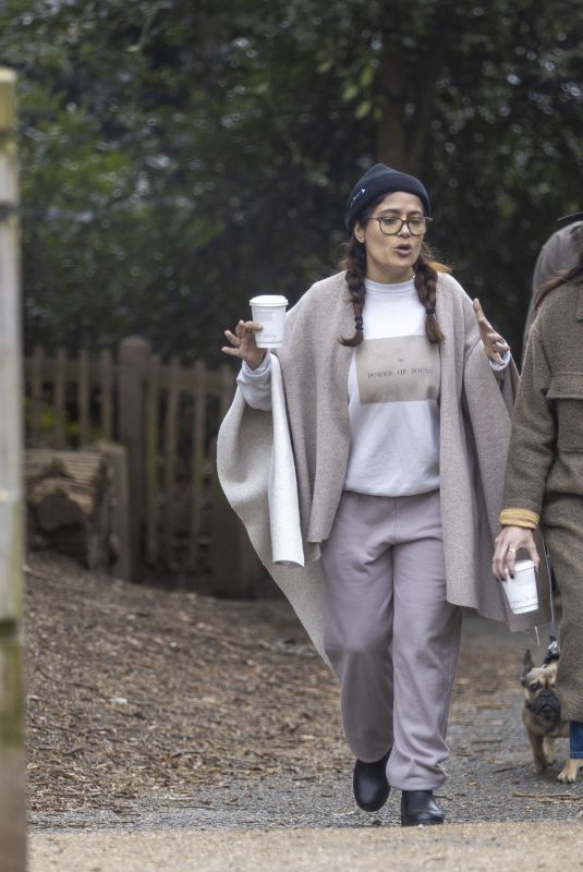 SALMA HAYEK Out with a Friend in Hampstead Heath in London 04/05/2022