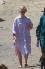 SARAH PAULSON and ELIZABETH REASER Out at Malibu Beach 04/08/2022