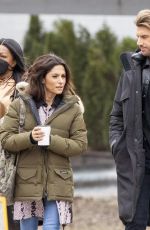 SARAH SHAHI on the Set of Sex/Life in Toronto 04/11/2022