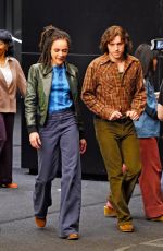 SASHA LANE on the Set of The Crowded Room in New York 03/31/2022