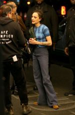 SASHA LANE on the Set of The Crowded Room in New York 03/31/2022