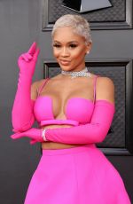 SAWEETIE at 64th Annual Grammy Awards in Las Vegas 04/03/2022