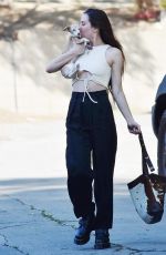 SCOUT WILLIS Out with Her Dog in Los Angeles 04/10/2022