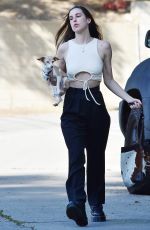 SCOUT WILLIS Out with Her Dog in Los Angeles 04/10/2022