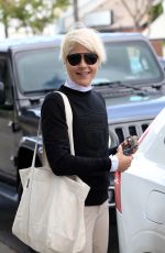 SELMA BLAIR Out for Coffee with Her Dog in Los Angeles 04/16/2022