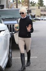 SELMA BLAIR Out for Coffee with Her Dog in Los Angeles 04/16/2022