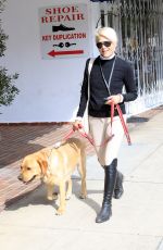 SELMA BLAIR Out for Coffee with Her Dog in Los Angeles 04/16/2022