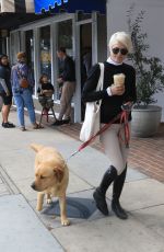 SELMA BLAIR Out for Coffee with Her Dog in Los Angeles 04/16/2022