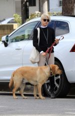 SELMA BLAIR Out for Coffee with Her Dog in Los Angeles 04/16/2022