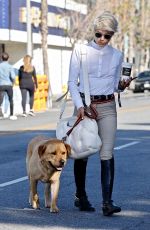 SELMA BLAIR Out with Her Service Dog in Studio City 04/15/2022