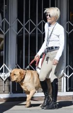 SELMA BLAIR Out with Her Service Dog in Studio City 04/15/2022