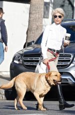 SELMA BLAIR Out with Her Service Dog in Studio City 04/15/2022