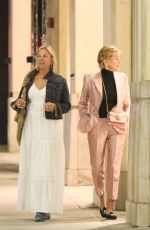 SHARON STONE Out on Rodeo Drive in Beverly Hills 04/27/2022