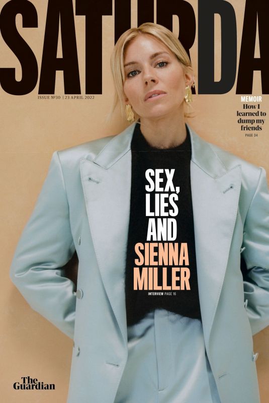 SIENNA MILLER in Saturday Guardian Magazine, April 2022