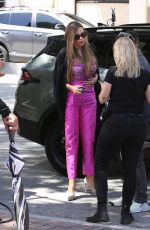 SOFIA VERGARA on the Set of Kia Commercial for America