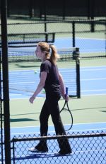 STEFFI GRAF Ggiving a Tennis Lessons in Las Vegas 04/23/2022