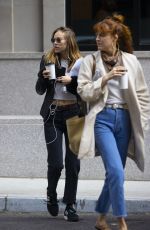 SUKI WATERHOUSE and RILEY KEOUGH Heading to the Set of Daisy Jones & The Six in New Orleans 04/12/2022