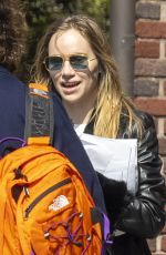 SUKI WATERHOUSE and RILEY KEOUGH Heading to the Set of Daisy Jones & The Six in New Orleans 04/12/2022